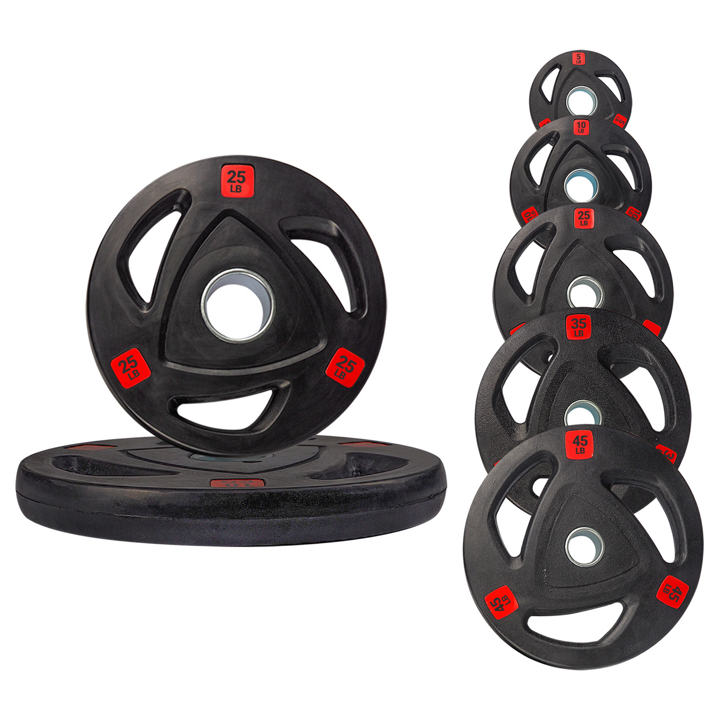 STRONGWAY™ OLYMPIC TRI-GRIP WEIGHT PLATES