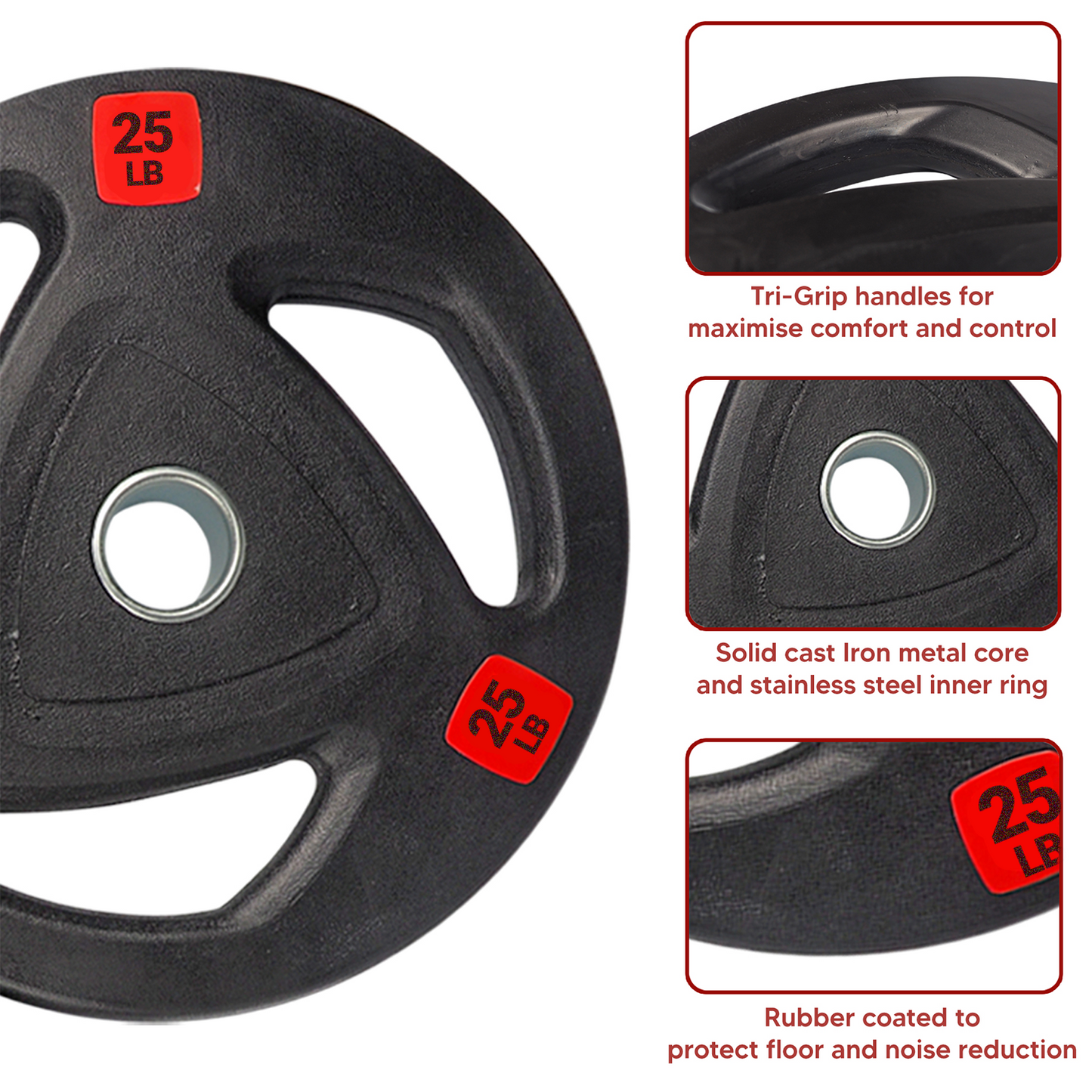 STRONGWAY™ OLYMPIC TRI-GRIP WEIGHT PLATES