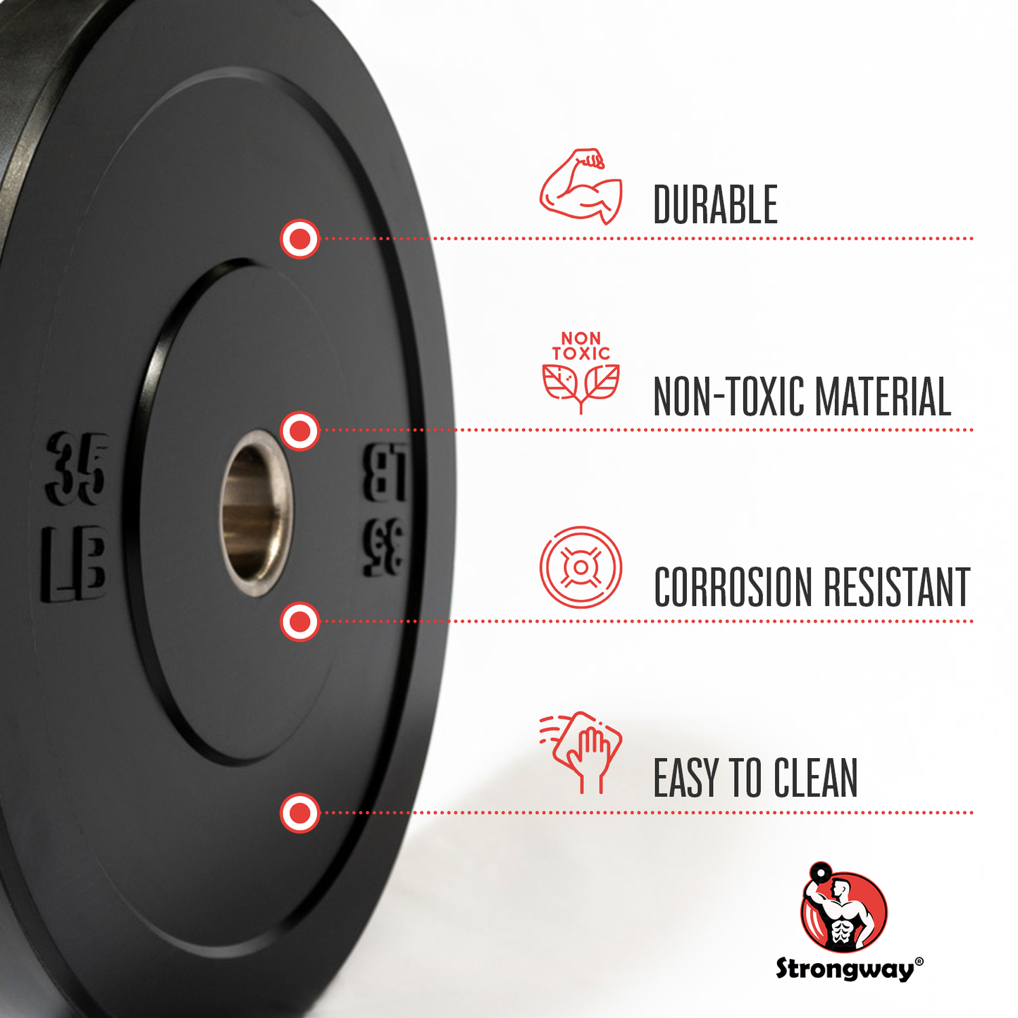 STRONGWAY™ OLYMPIC BUMPER WEIGHT PLATES